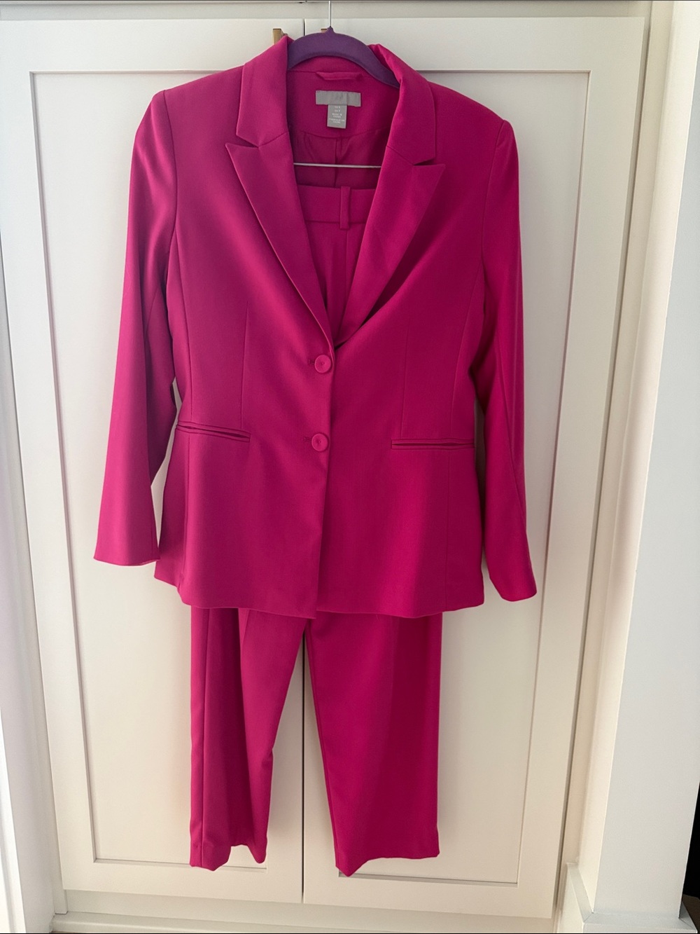 Women’s Fuchsia Pant Suit Jacket & Trousers - Classic Tailored Fit
